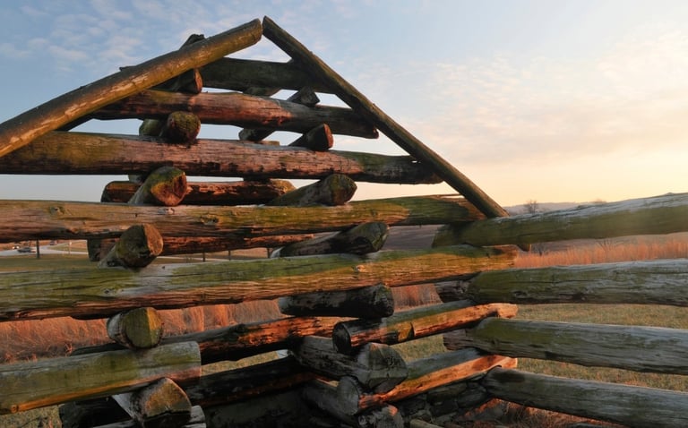 log cabin frame that was never finished