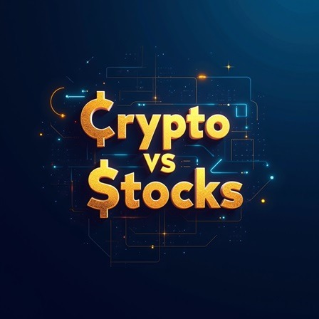 Crypto vs Stocks is written 