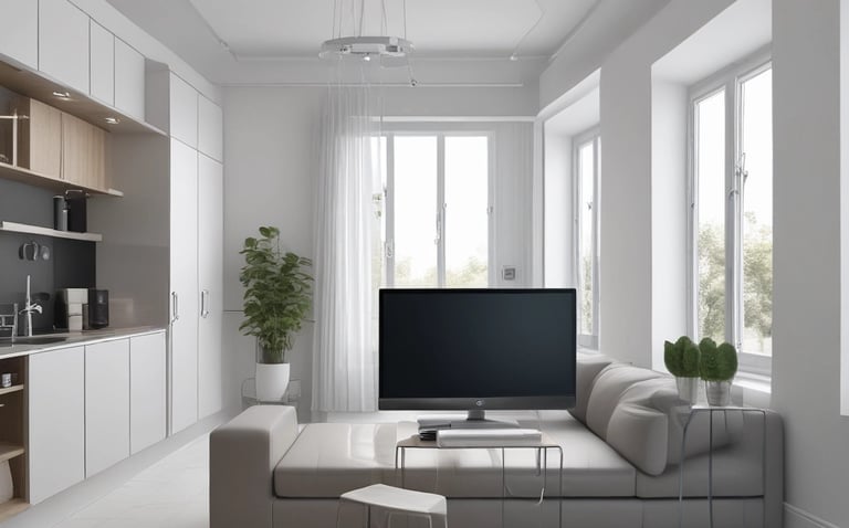 Bright living room with modern inventory