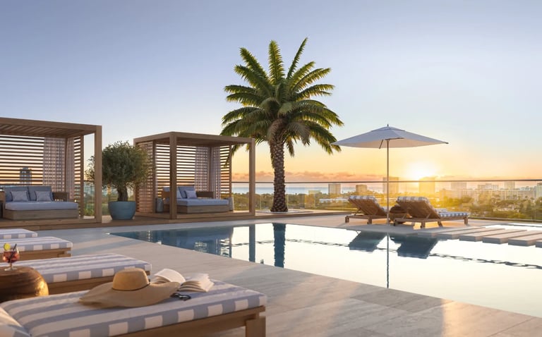 Glass House Boca Raton Pool viewI Margarita Rosa Budina