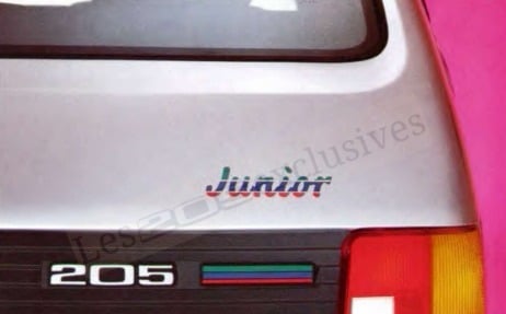 Brochure Peugeot 205 Junior Pays-Bas