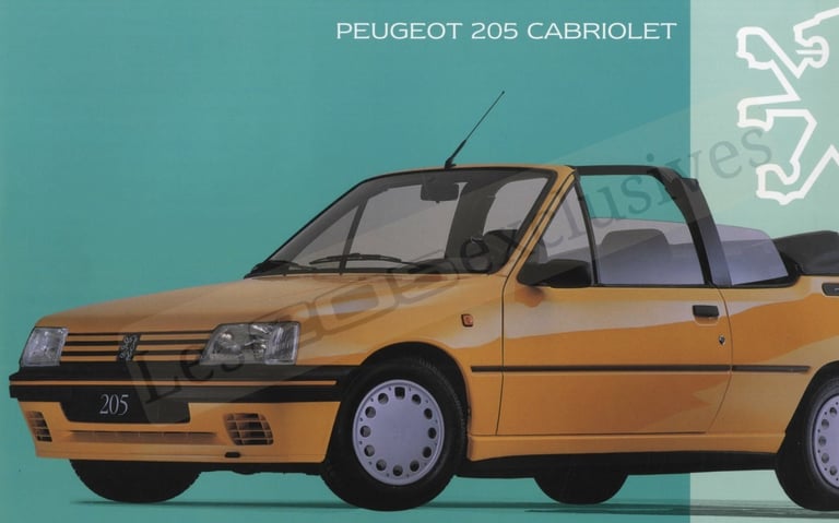 Brochure Peugeot 205 Cabriolet Pays-Bas