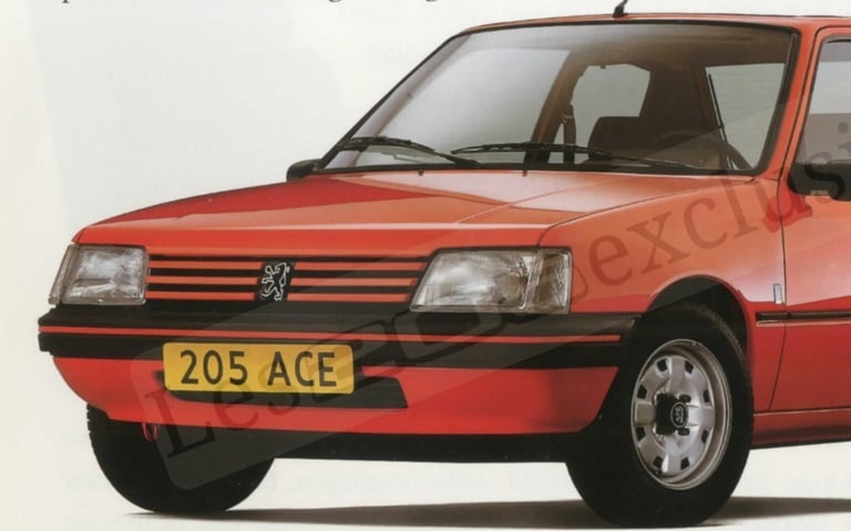 Brochure Peugeot 205 Ace
