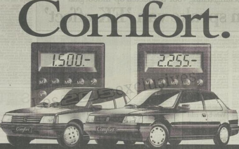 PUB peugeot 205 Comfort