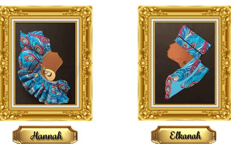 Hannah and Elkanah, Faith-based couple art symbolizing godly marriage