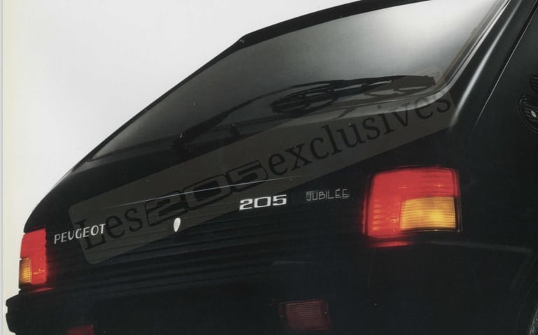 Brochure Peugeot 205 Jubilée Jubilee