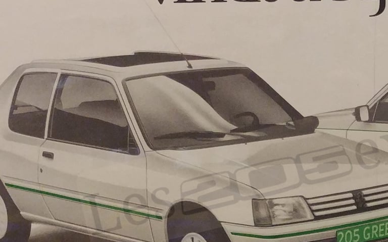 Affiche PEugeot 205 Green pays-bas