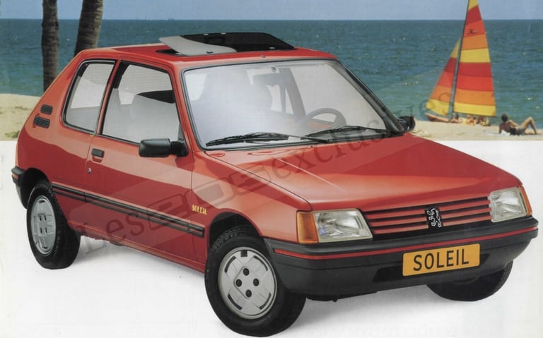 Brochure Peugeot 205 Soleil Folder