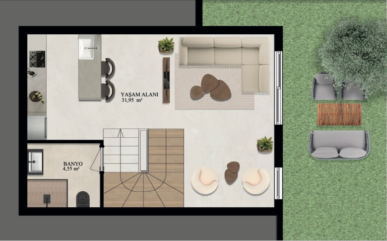 Villa Tip 2 - Bodrum Kat Planı