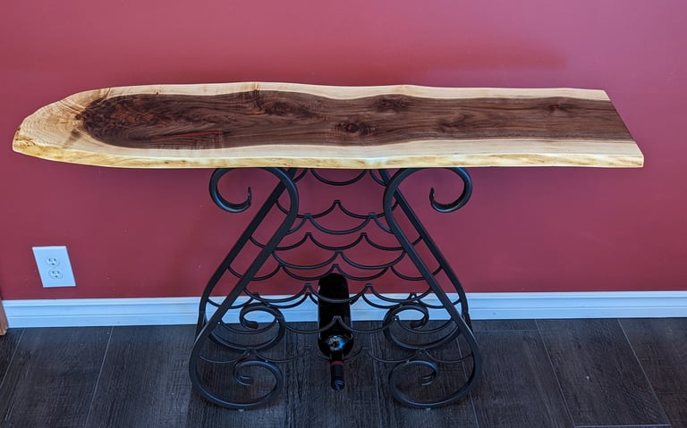 Live Edge Wine Rack