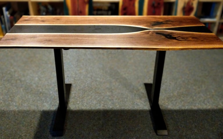 Live Edge Sit-Stand Desk