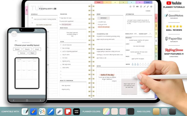 Digital Planner, Goodnotes Planner, iPad Planner, Notability Planner, Dated Digital Planner, 2024 20