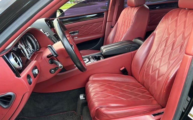Mercedes Red Leather Interior