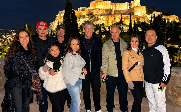 Athens Greece Haunted Ghost Tour Group at the Acropolis 