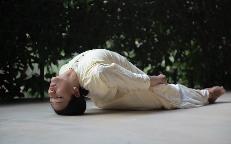 a women doing yogasnas called vipritkarni