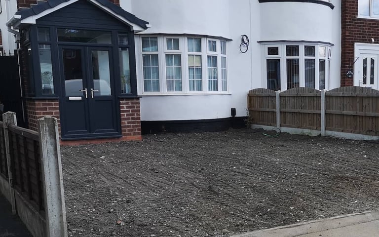 Garden levelling service for home landscaping project in Stourbridge