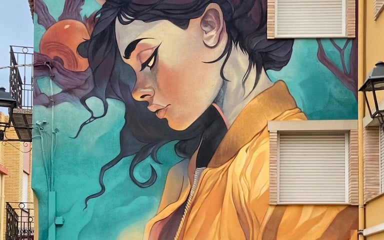 Origen - Mural en Geldo, España, mural, arte urbano por Ona Salvador