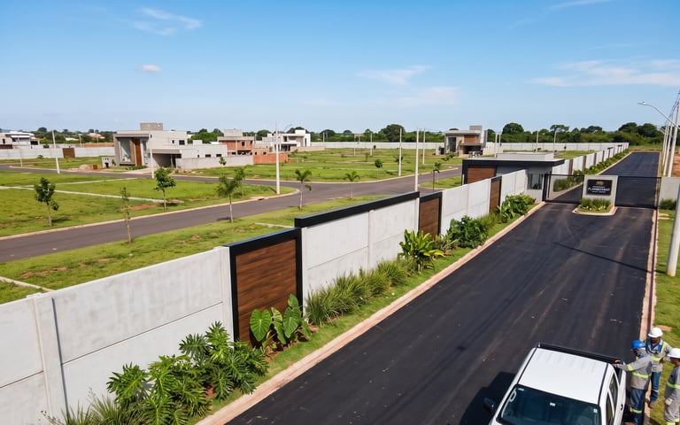 Muro pre moldado de concreto em Cuiabá - Grupo Traço