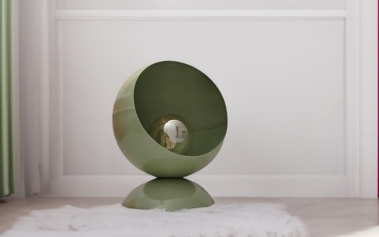 luminaire artisanal collection Bubble Light vert sauge