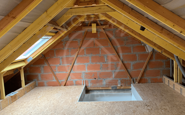 Ouverture de la trémie avec habillage en placo