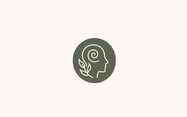 Mind wellness icon for stress management anxiety relief and mental clarity