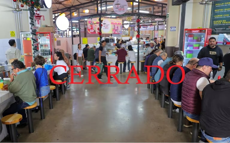 Cierran el Mercado Municipal para cambiar cableado.