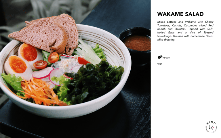 Kenji Ramen Bali Wakame salad - fresh Japanese-inspired salad dish