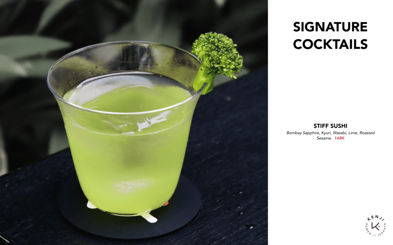 Kenji Ramen Bali Signature Craft Cocktails - Japanese cocktail at izakaya bar