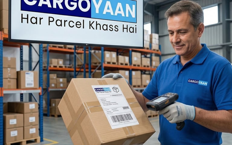 CargoYaan Worker doing security check ai
