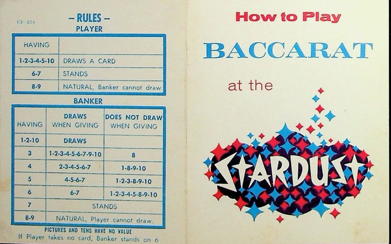 Stardust gaming guide Baccarat