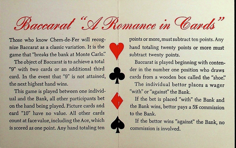 Stardust gaming guide Baccarat