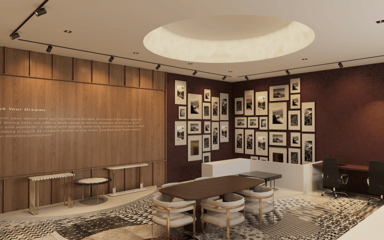 Luxury retail showroom interior design in Dubai