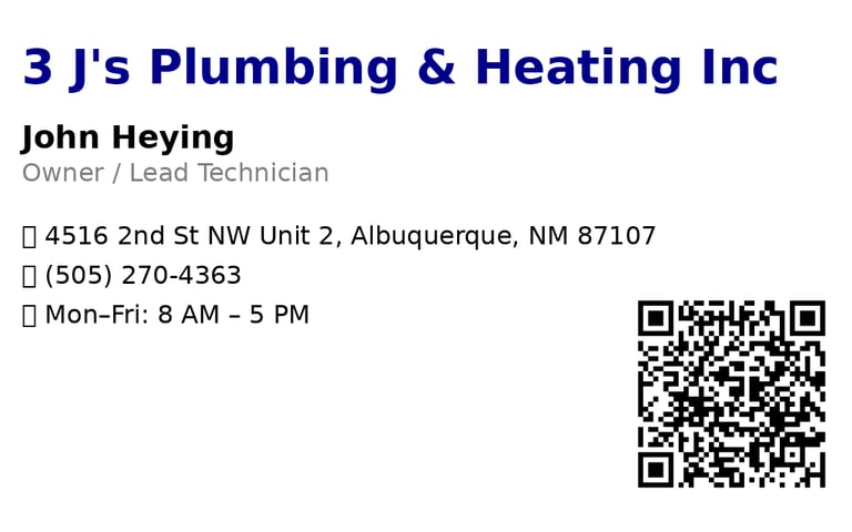 3js plumbing business card