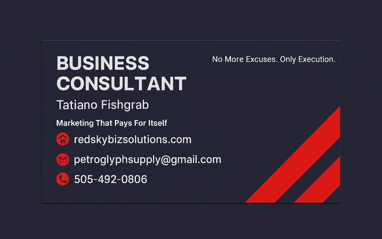 business card for RedSKy Business Solutions
