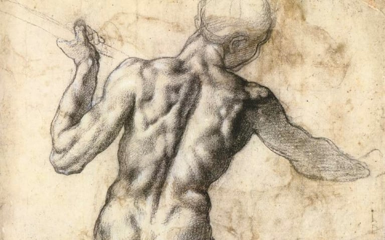 Michelangelo – Studies for the Battle of Cascina (1504)