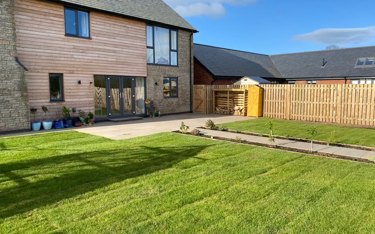 landscaping work carried out by lakes building and plastering services in malvern