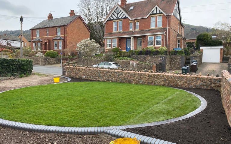 front garden in malvern driveway landscaped by lakes building and plastering services