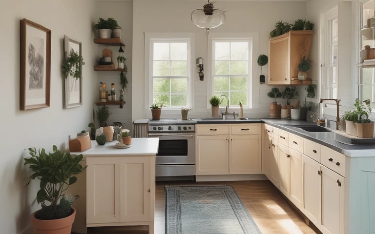 Close-up of hands scrubbing a spotless kitchen countertop with care