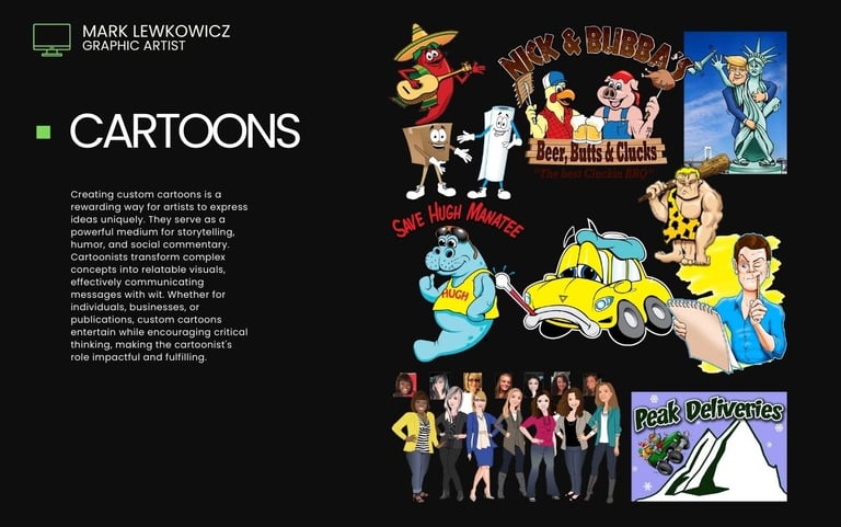 custom cartoon artist, freelance cartoons, cartoon art