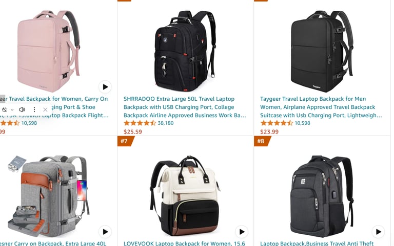 the best selling backpacks on amazon