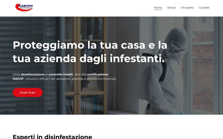 promotiva sito web caboni disinfestazioni
