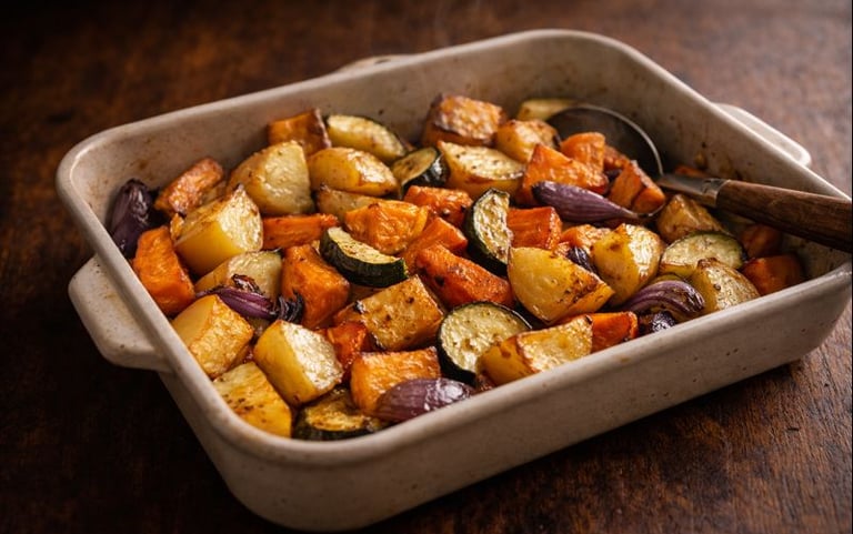 One-pan roasted vegetables