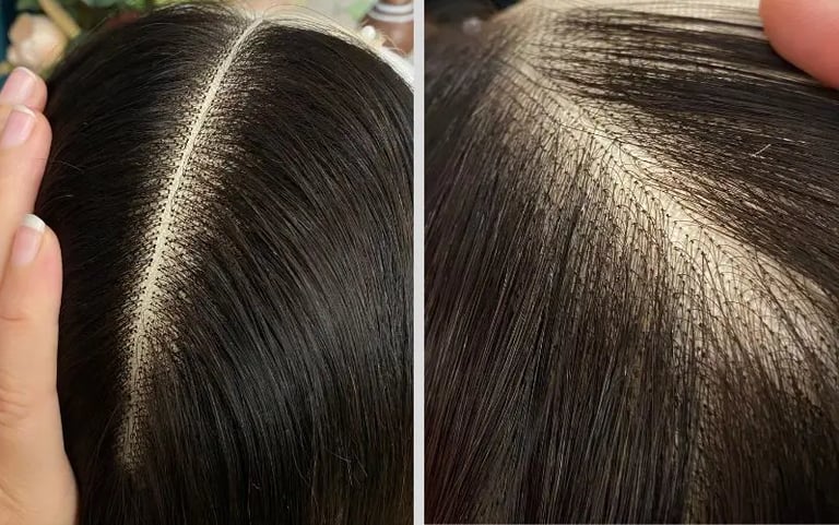 Close-up of premium Vietnamese hair closure with maximum 200 percent density from wholesale factory