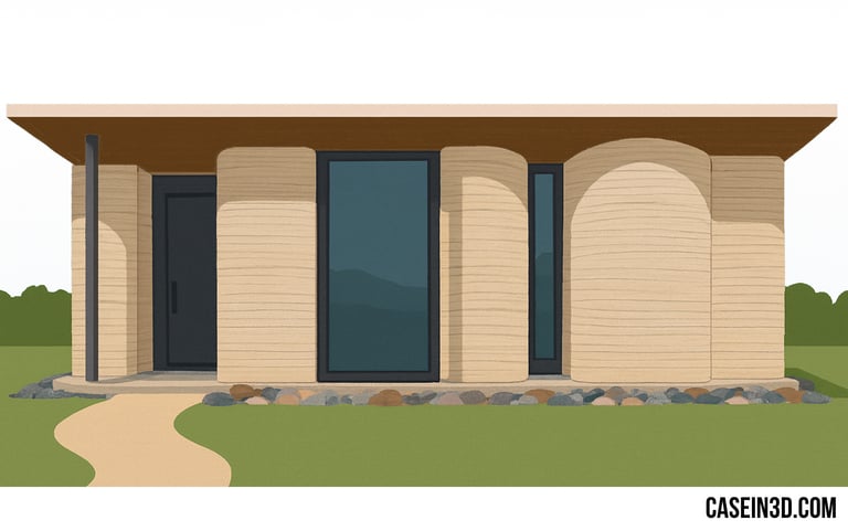 ib Work Model B house 3D-printed in earth using WASP technology,