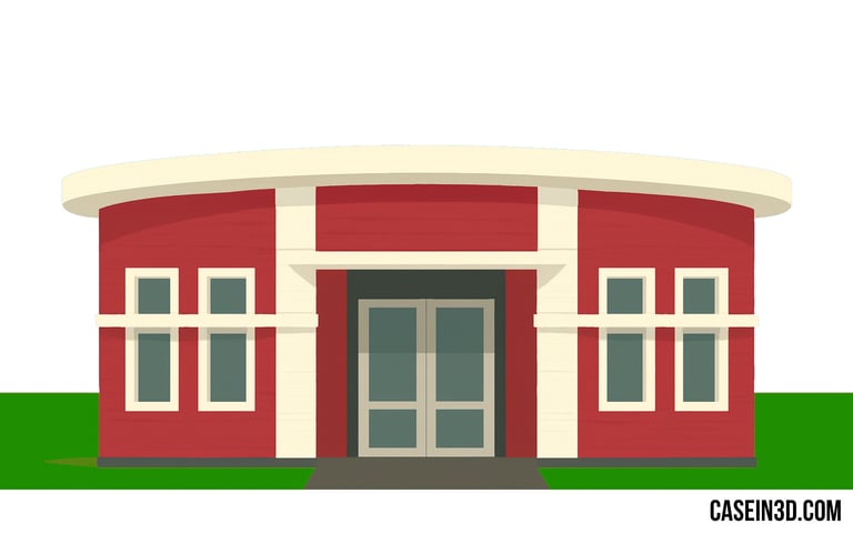 3D-printed post office in Bengaluru, India, built with COBOD BOD2 technology.