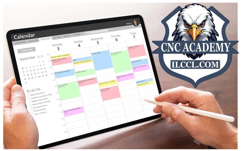 CNC ACADEMY Class Calendar