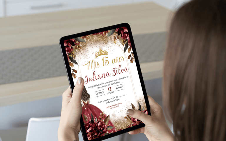 invitación digital para xv años