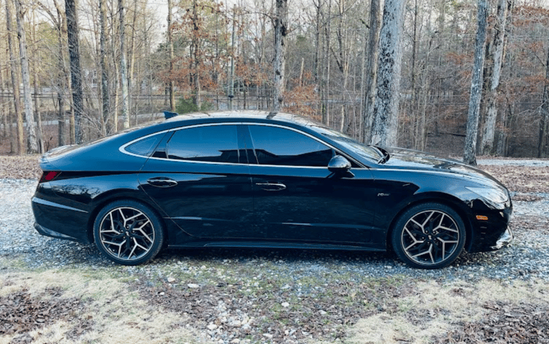 A sports car with paint protection from D and P auto detailing