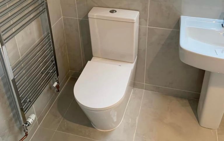 New toilet installation carried out by plumbers in Malvern