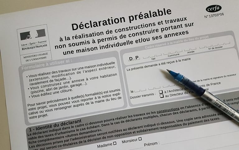 installation photovoltaique déclaration préalable de travaux
